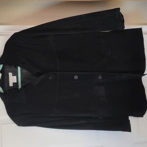 Jessica Holbrook Black Suede Blazer Large